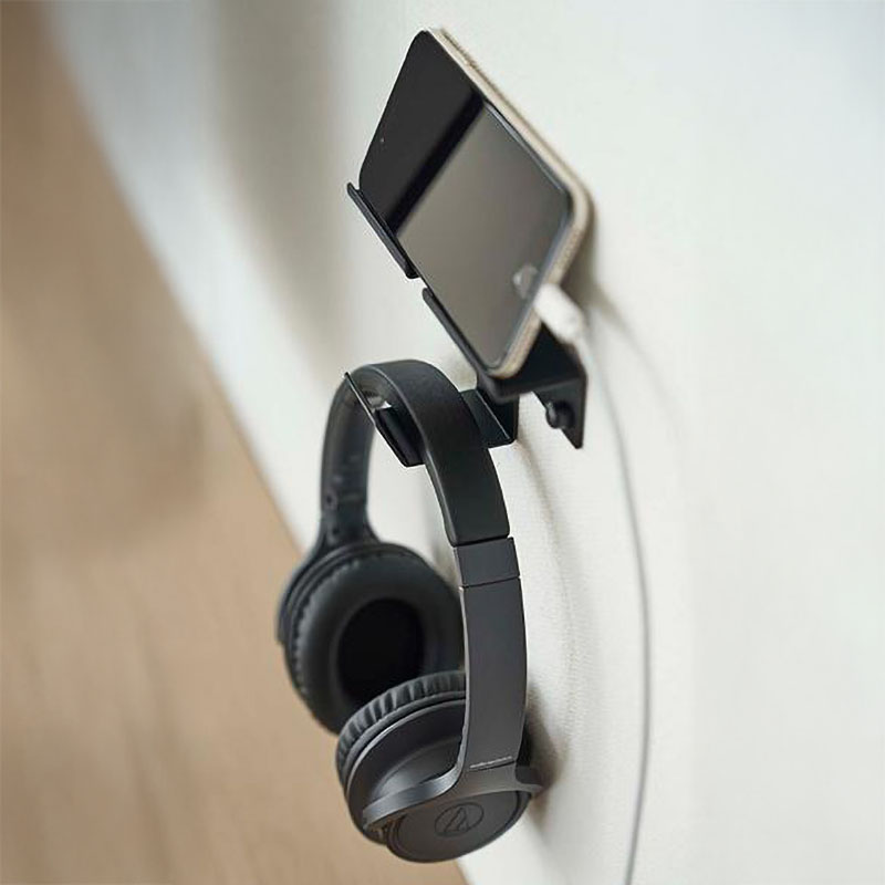 【お取り寄せ商品】スマートフォン＆ヘッドホンホルダー smart(スマート) ブラック