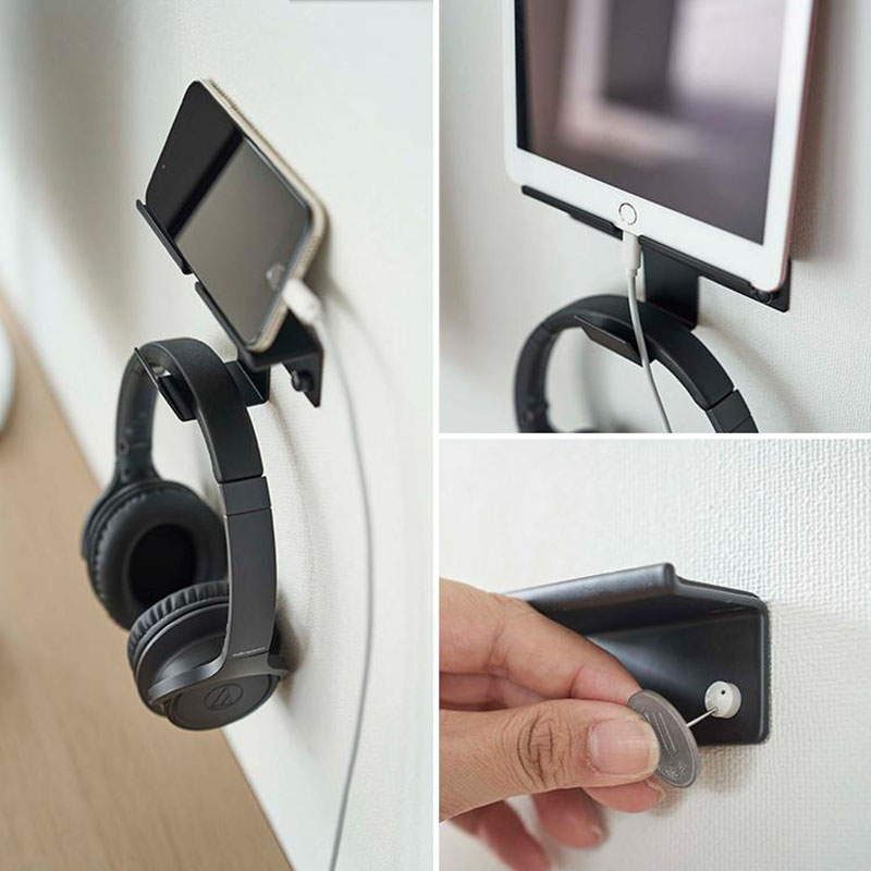 【お取り寄せ商品】スマートフォン＆ヘッドホンホルダー smart(スマート) ブラック