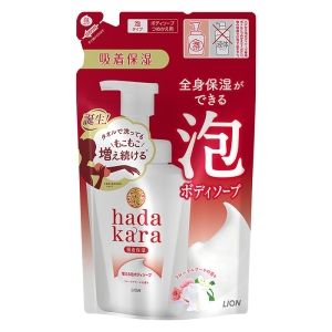 hada kara ボディソープ 泡で出てくるタイプ フローラルブーケの香り 詰め替え用 440ml