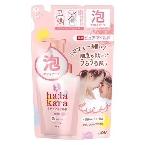 hada kara 泡ボディソープ 薬用ピュアマイルド やさしいソープの香り 詰め替え用【医薬部外品】 440ml