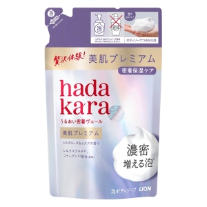 hadakara 美肌プレミアム モイストボディケアソープ 泡タイプ つめかえ用 シルクローズ＆ムスクの香り 360ml