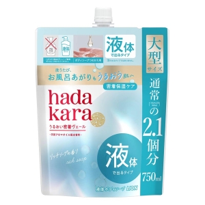 hadakara モイストボディケアソープ 液体タイプ リッチソープの香り つめかえ用大型サイズ 750ml