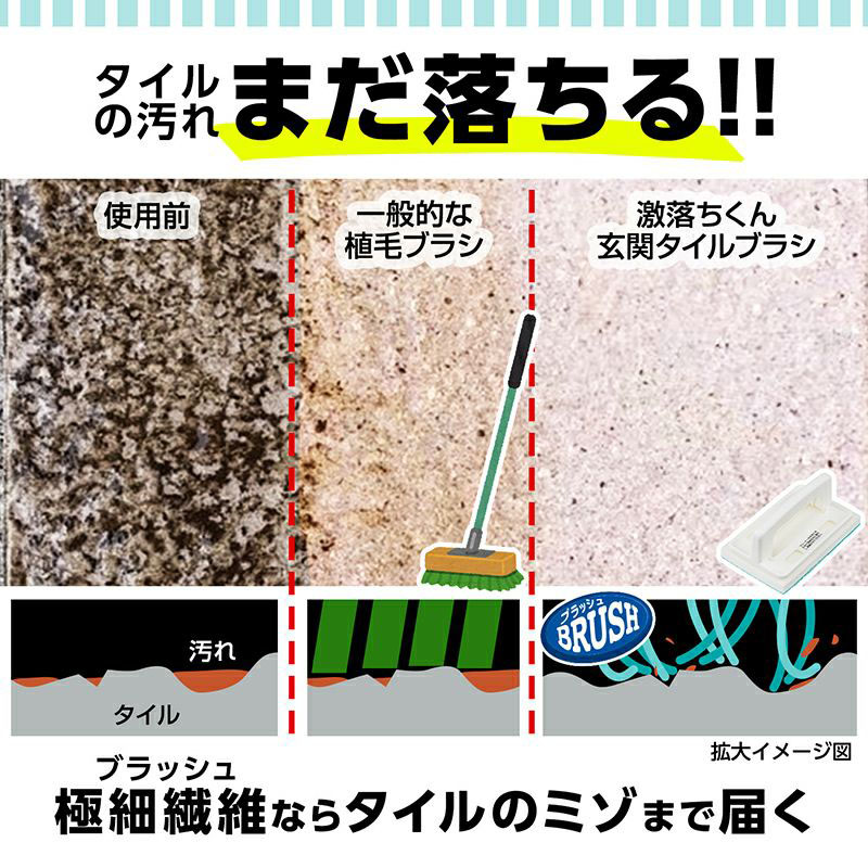 激落ちくん 玄関 タイルブラシ ハンディタイプ