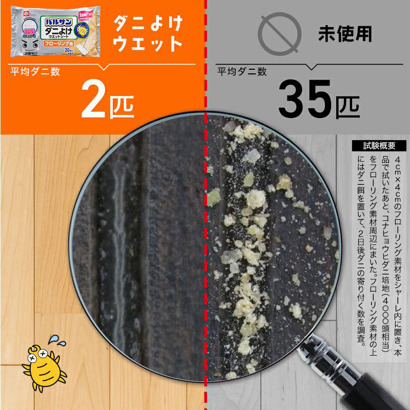 V激落ち床用超厚ダニよけウェットシート （20枚）
