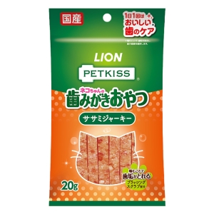 PETKISSネコちゃんの歯みがきおやつササミジャーキー 20g