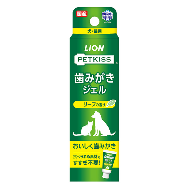 ペットケア用品 PETKISS歯みがきジェルリーフの香り 40g
