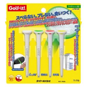 ライティー80 ホワイト 4本入 ゴルフティーイング用 T-770
