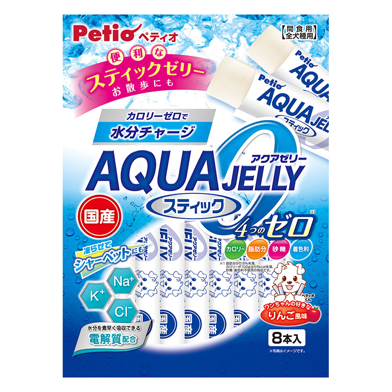 アクアゼリー 4つのゼロ りんご風味 スティックタイプ 8本入