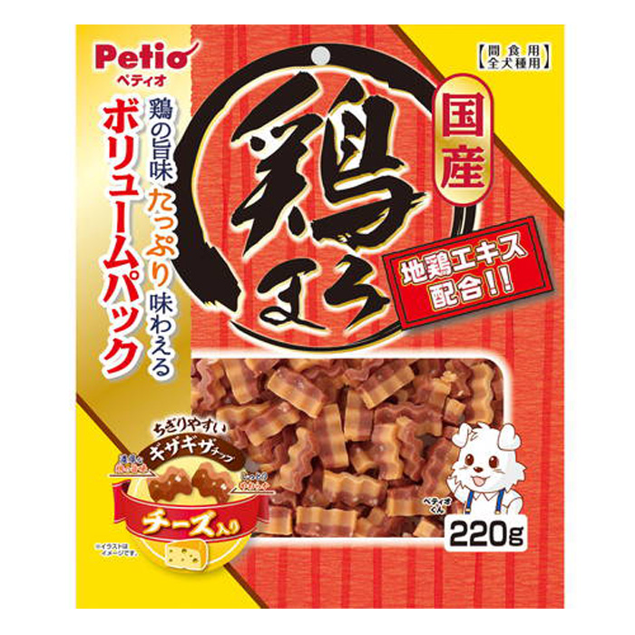 鶏まろ ギザギザチップ チーズ入り 220g