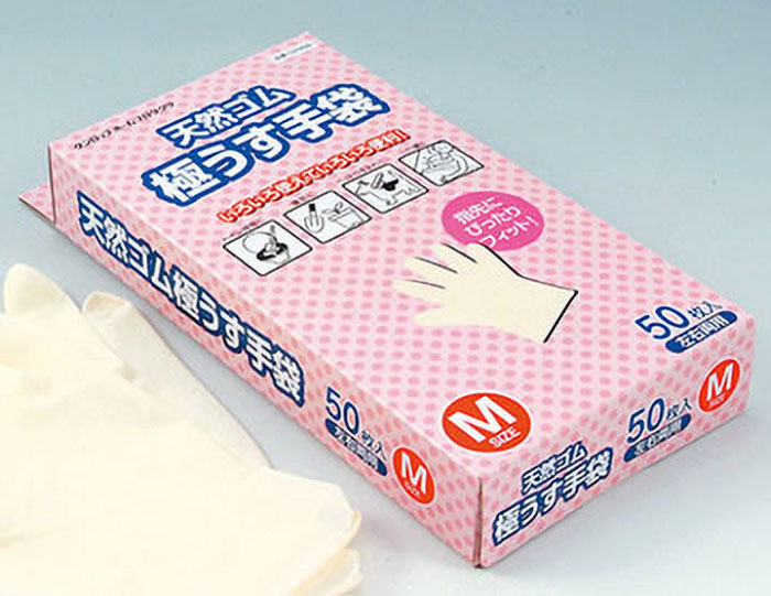 天然ゴム極うす手袋M 50枚入