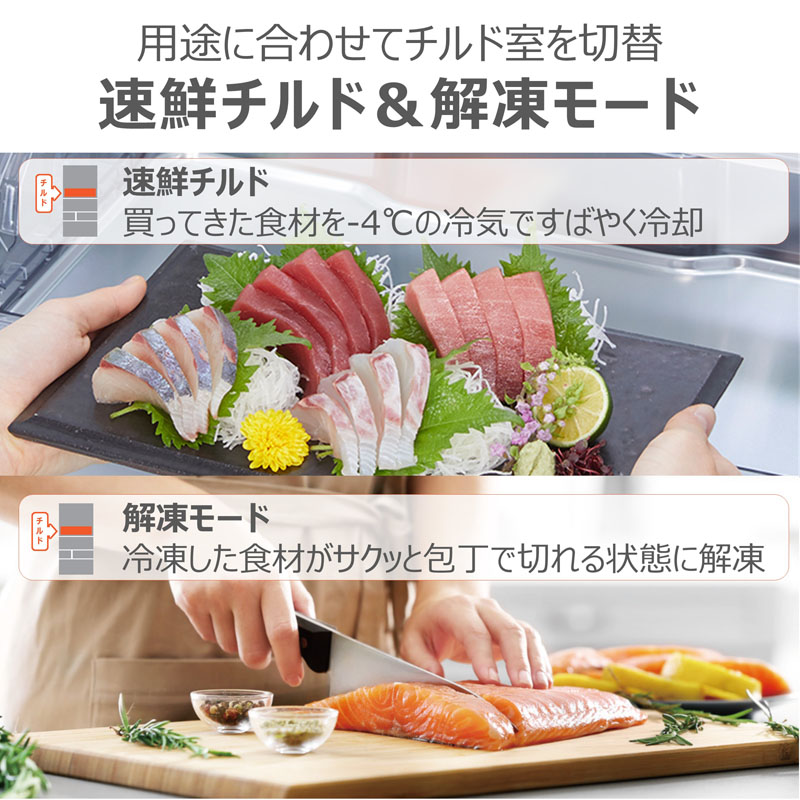【お取り寄せ商品】508L 6ドア冷蔵庫 GR-Y510FZ-ZH アッシュグレージュ
