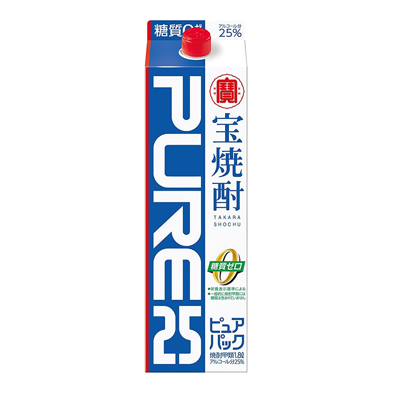 ピュアパック 25度 1.8L 焼酎 焼酎甲類 25% 日本