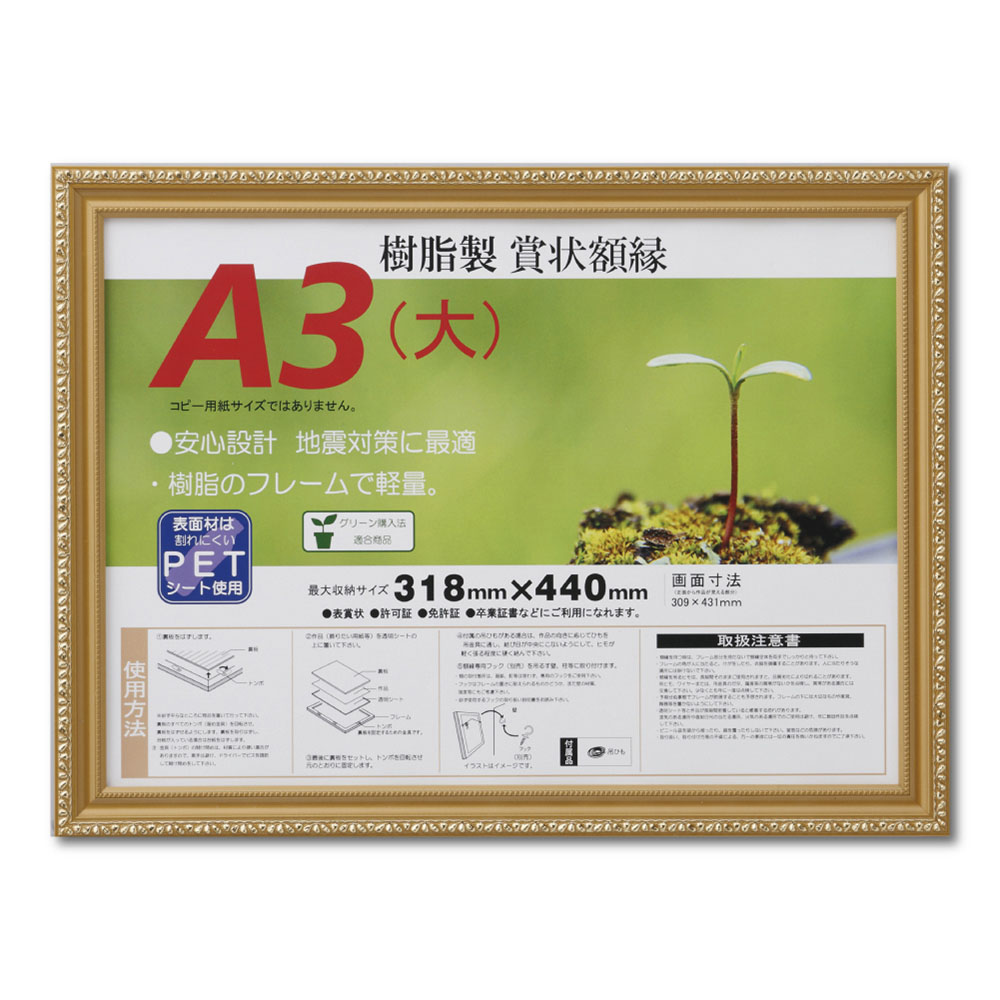 賞状額 金消ーR PET A3(大) SP