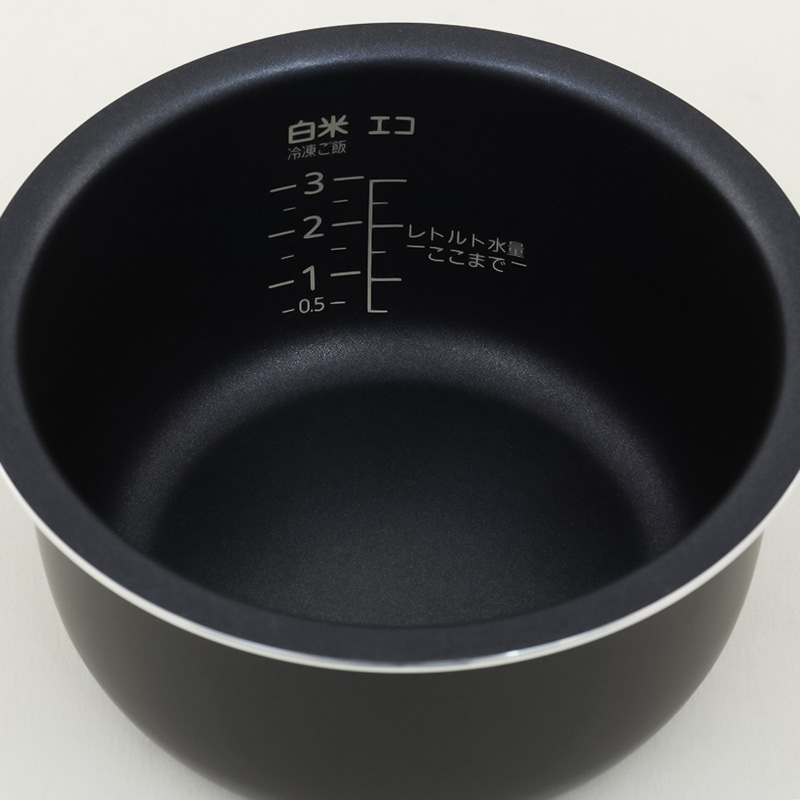 3合炊 マイコンジャー炊飯器〈炊きたて〉JBSB055(KL) メタルブラック
