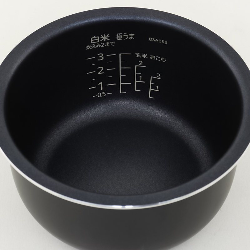 3合炊 マイコンジャー炊飯器〈炊きたて〉JBSB055(KL) メタルブラック
