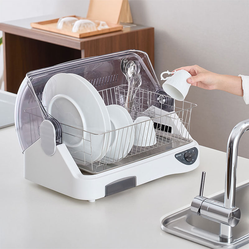 【お取り寄せ商品】食器乾燥器〈サラピッカ〉温風式 DHG-S401WY ピュアホワイト