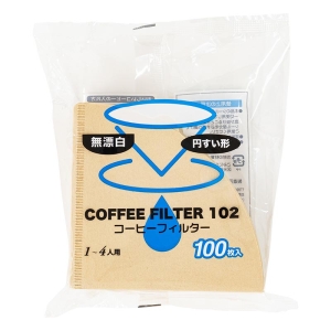 TS 円すい形コーヒーフィルター 無漂白 1～4杯用 100枚入