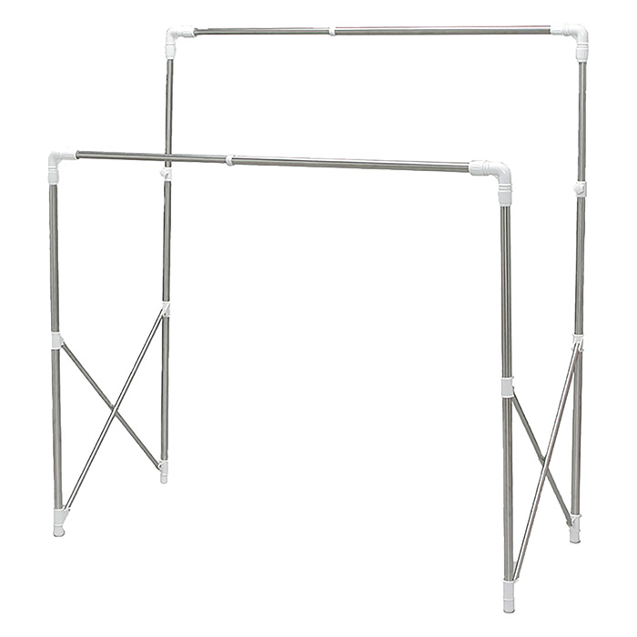 伸縮多機能物干し W970~1500×D660×H1220~1600mm
