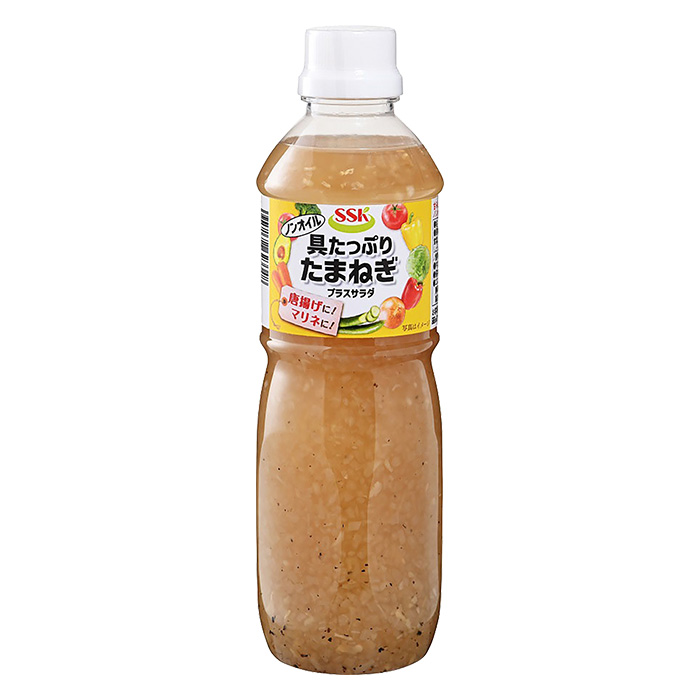 エスエスケイフーズ プラスサラダノンオイル具たっぷりたまねぎ 490ml