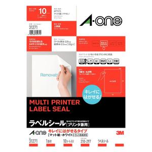 ラベルシール[プリンタ兼用]再剥離 1面