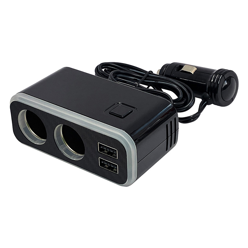 2連セパレートソケット 2USB-4.8A レインボーライト付き