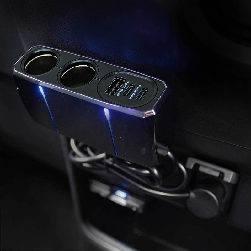 2連セパレートソケット 2PD30W リバーシブルUSB自動判定