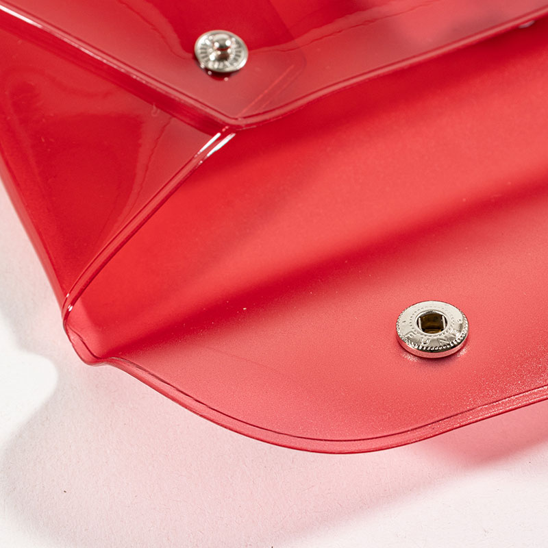 カラビナ付き クリアロングポーチ ハローキティ レッド SAC-CCL-KTR