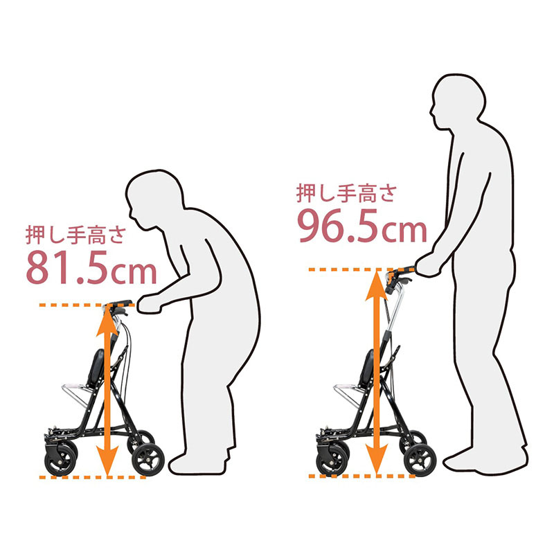 【お取り寄せ商品】スタッグ シルバーカー ミドルタイプ US06 ブラック