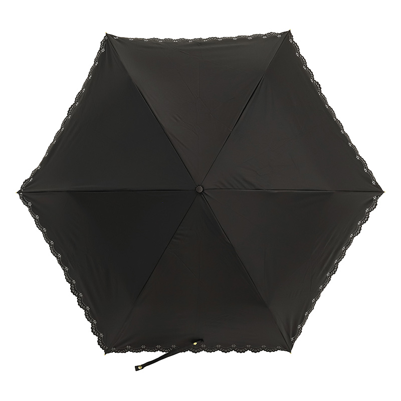 レディース 晴雨兼用 折り畳み傘 UV フラワーヒートカット 55cm ラベンダー