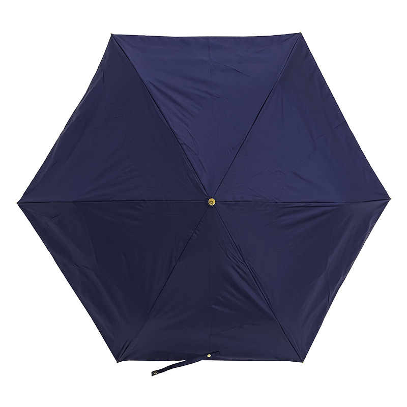 レディース 晴雨兼用 折り畳み傘 無地 バンブー手元 55cm グレー