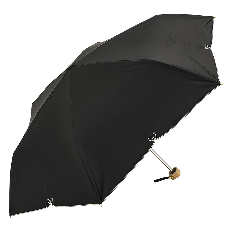 レディース 晴雨兼用 折り畳み傘 フルール 55cm オフホワイト
