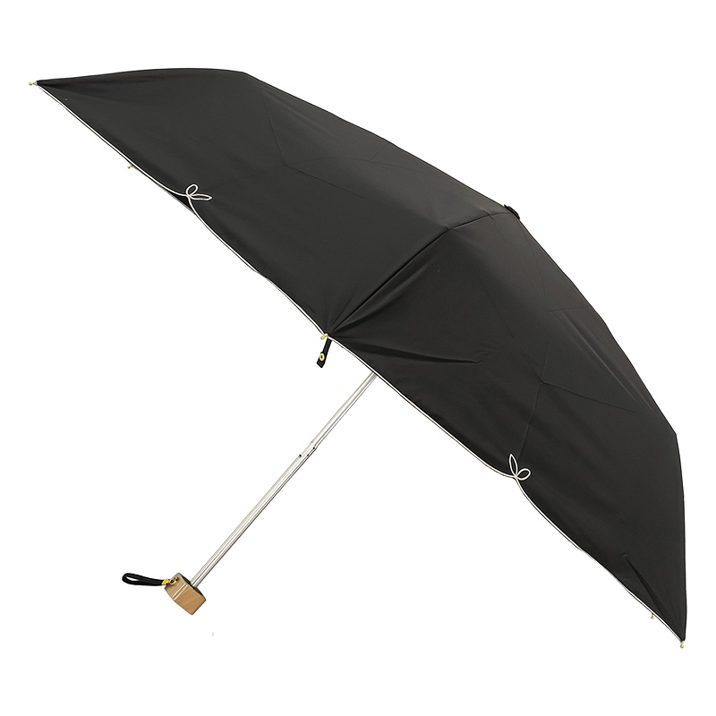 レディース 晴雨兼用 折り畳み傘 フルール 55cm オフホワイト