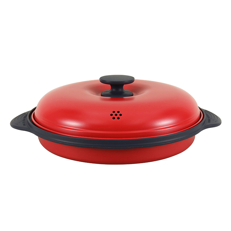 TO-PLAN 電子レンジ専用調理器「レンジで焼ケール」 丸形 TKSM-32