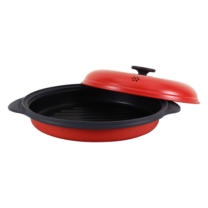 TO-PLAN 電子レンジ専用調理器「レンジで焼ケール」 丸形 TKSM-32
