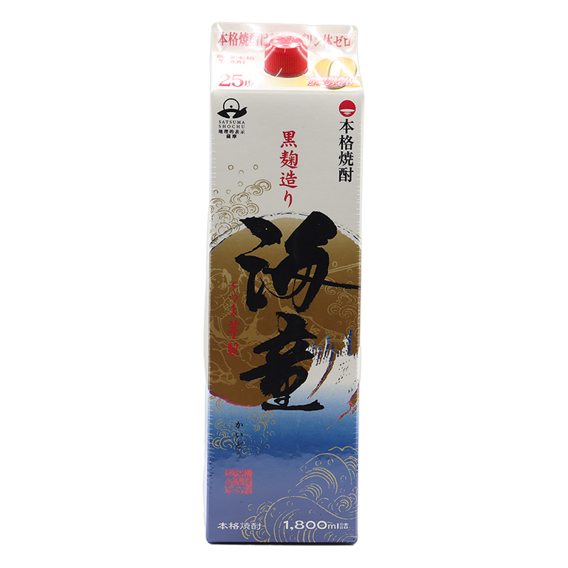 芋焼酎 海童 焼酎 芋 黒麹造り 25度 1.8L パック
