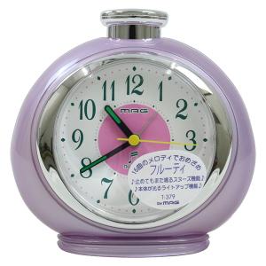 目覚まし時計フルーティ 高さ121×横幅128×奥行60(mm) ピンク