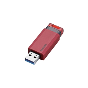 USB3.1(Gen1)対応 ノック式USBメモリ 16GB レッド
