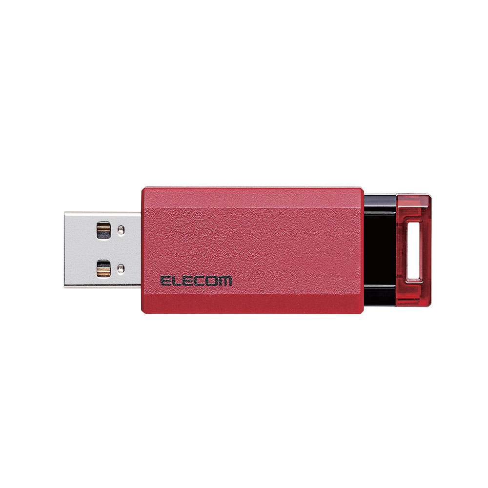 USB3.1(Gen1)対応 ノック式USBメモリ 16GB レッド