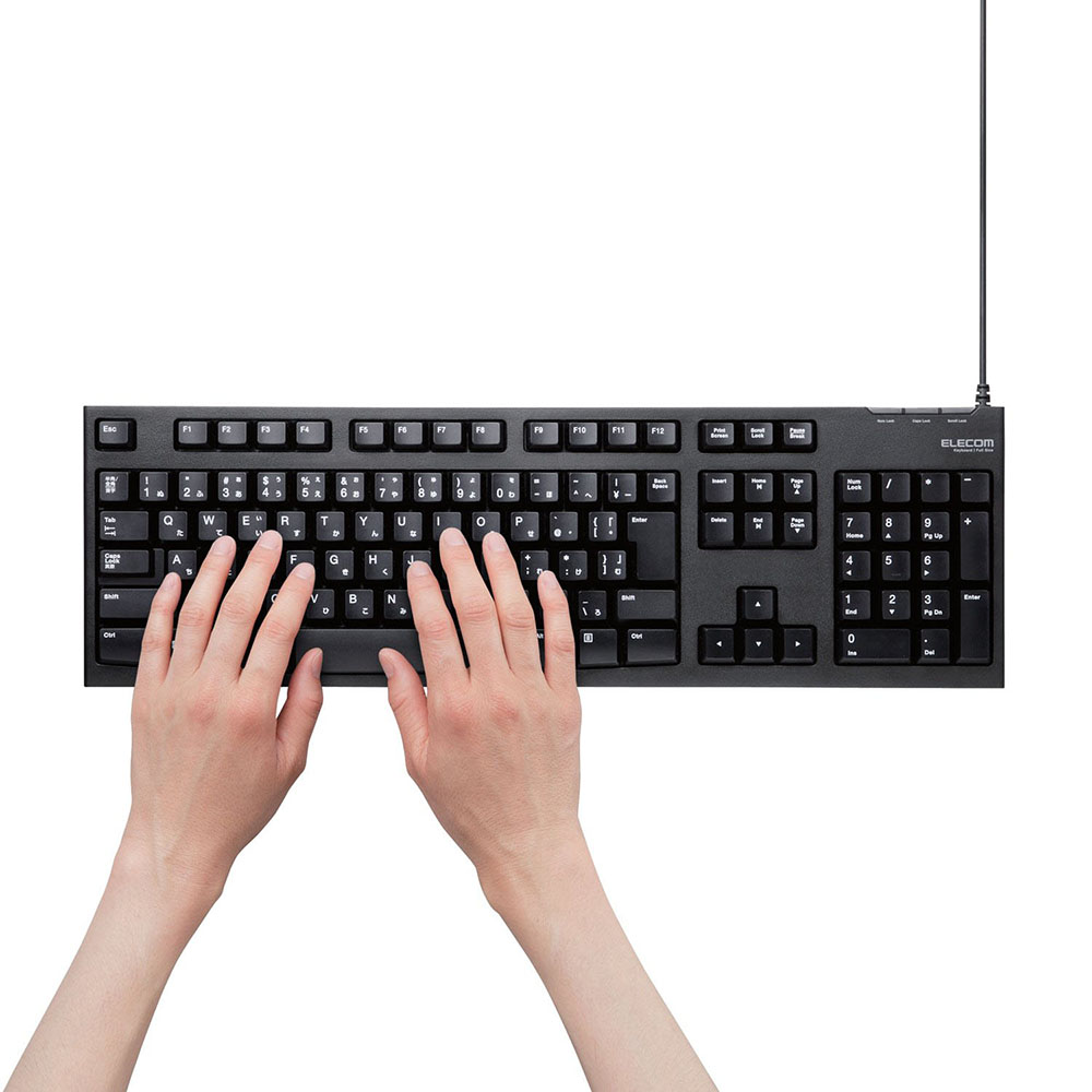 USB接続 スタンダードキーボード ブラック