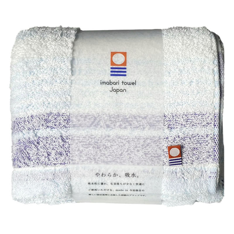 今治バスタオル クレールボーダー 60×120cm ブルー