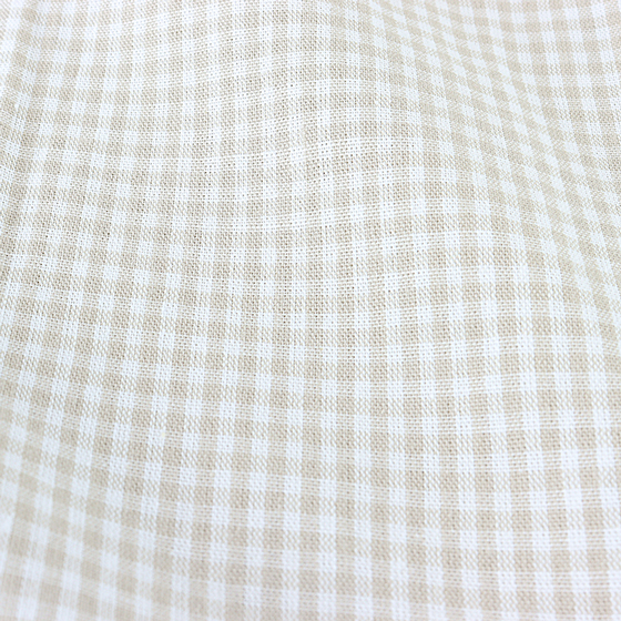 綿100％ まくらカバー チェック 43×63cm ベージュ