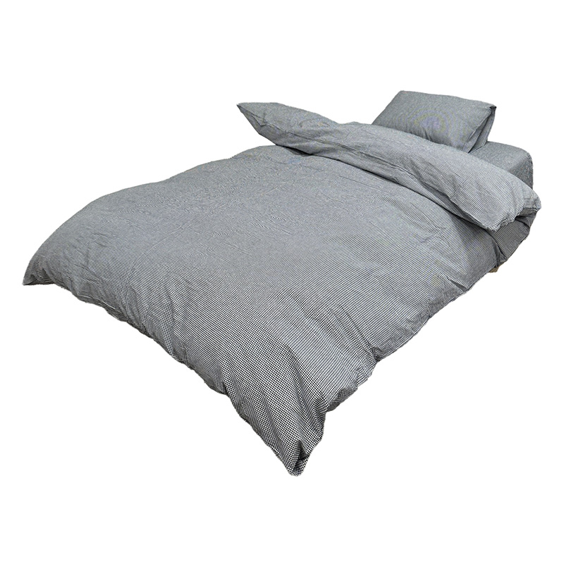 掛ふとんカバー シングルロング 150×210cm チェック柄 ネイビー