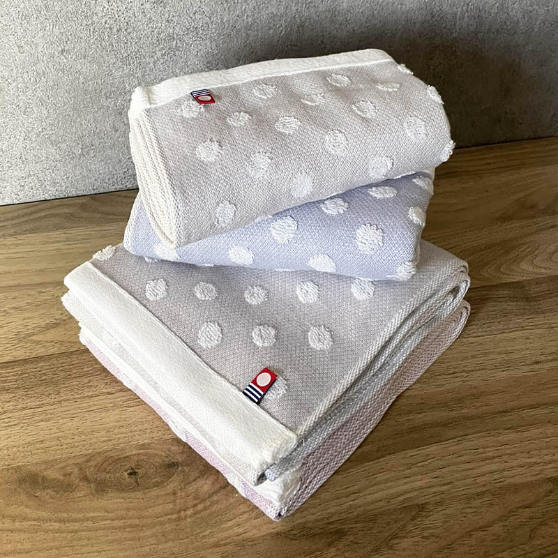 今治フェイスタオル サラドット ブルー 32cm×80cm