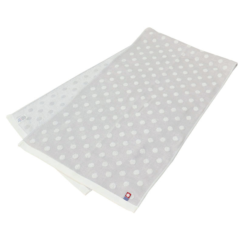 今治スリムバスタオル サラドット グレー 34cm×120cm