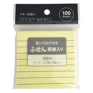 ふせん罫線入 1枚 76x76mm