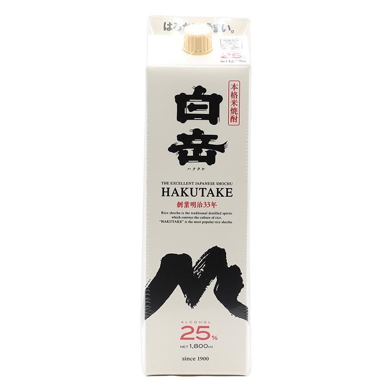 本格米焼酎 白岳 25度 1.8L