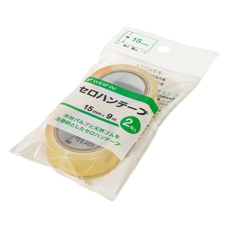 セロハンテープ 小巻 15mm×9m 2個入