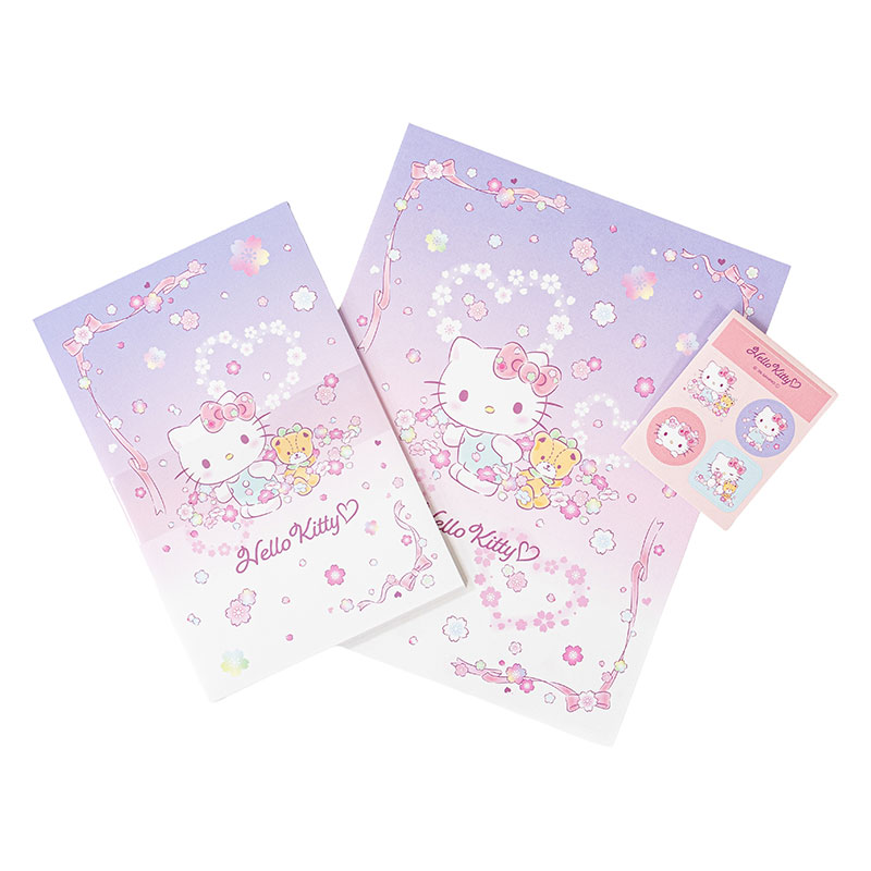 レターセット ハローキティ さくらマジック (便箋8枚+封筒4枚+シール付き)