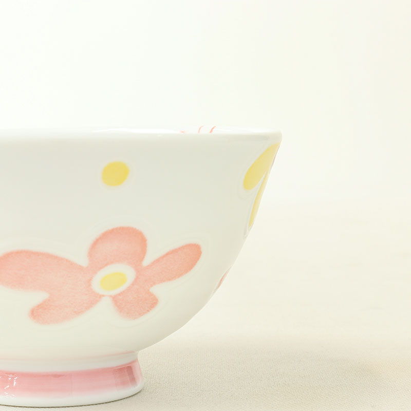 キッズ 軽量茶碗 花あそび 美濃焼 約270ml