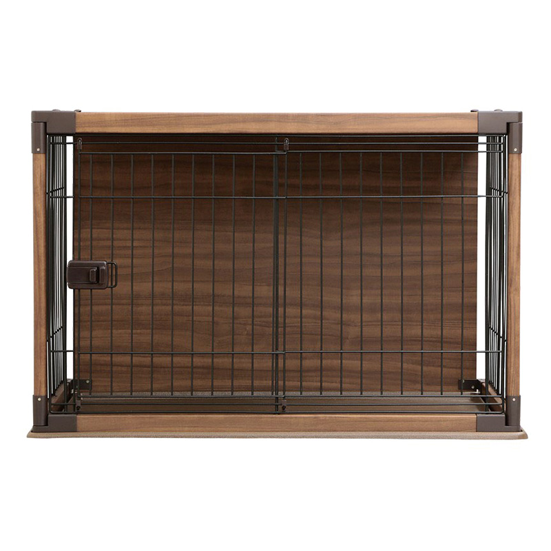 ペット用ケージ インテリアウッディサークル 97.5×66.5×63.5cm ダークブラウン